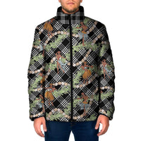 Sable Palaka Hula Girls Seamless Hawaii Aloha Padded Jacket LT7 Men Black - Polynesian Pride