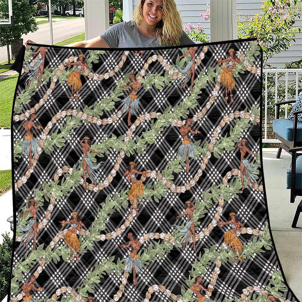 Sable Palaka Hula Girls Seamless Hawaii Aloha Quilt - Polynesian Pride