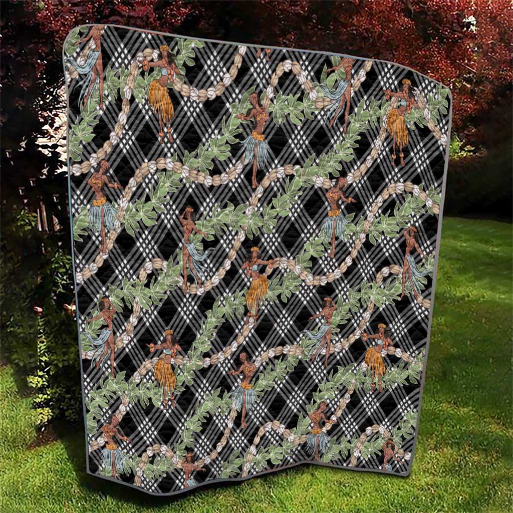 Sable Palaka Hula Girls Seamless Hawaii Aloha Quilt - Polynesian Pride