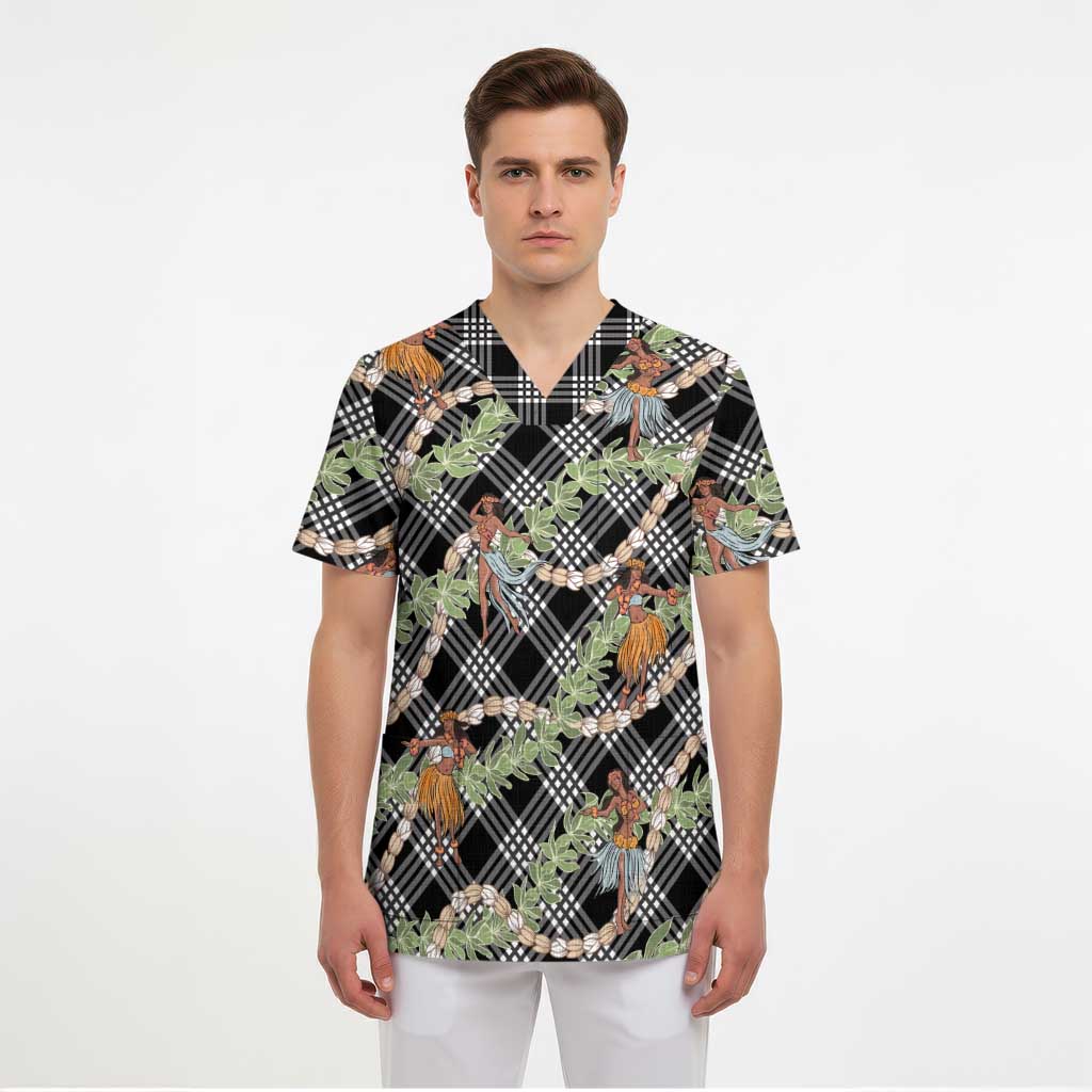 Sable Palaka Hula Girls Seamless Hawaii Aloha Scrub Top LT7 - Polynesian Pride