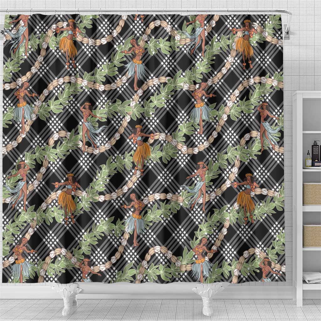 Sable Palaka Hula Girls Seamless Hawaii Aloha Shower Curtain - Polynesian Pride