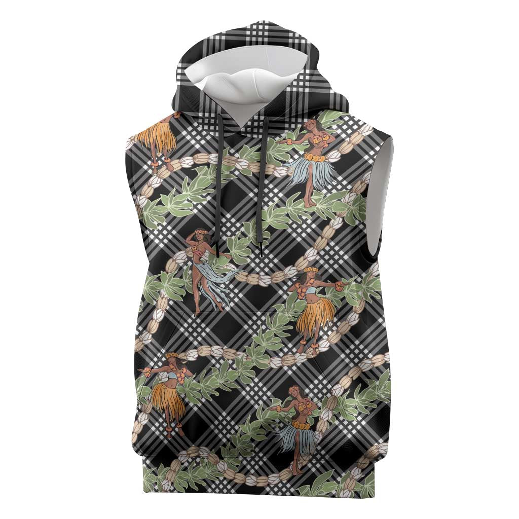 Sable Palaka Hula Girls Seamless Hawaii Aloha Sleeveless Hoodie - Polynesian Pride