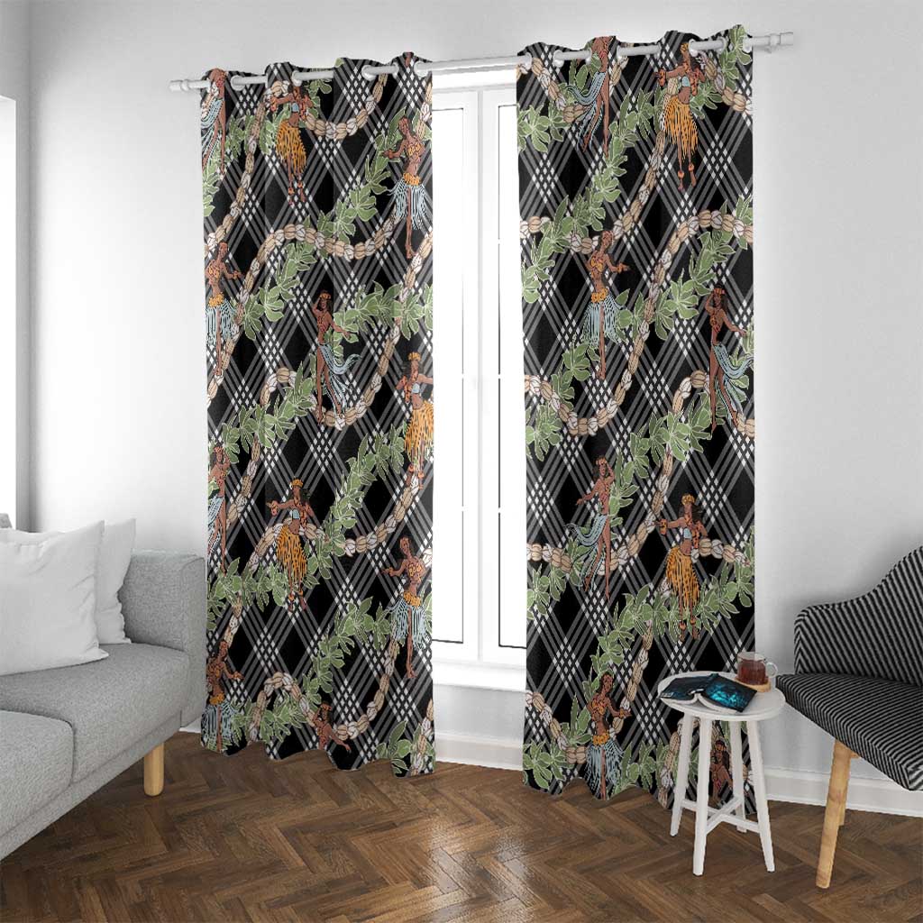 Sable Palaka Hula Girls Seamless Hawaii Aloha Window Curtain - Polynesian Pride