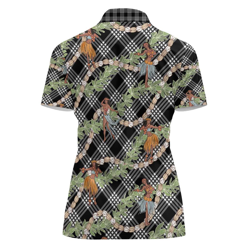 Sable Palaka Hula Girls Seamless Hawaii Aloha Women Polo Shirt - Polynesian Pride