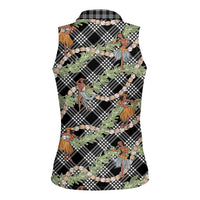 Sable Palaka Hula Girls Seamless Hawaii Aloha Women Sleeveless Polo Shirt - Polynesian Pride