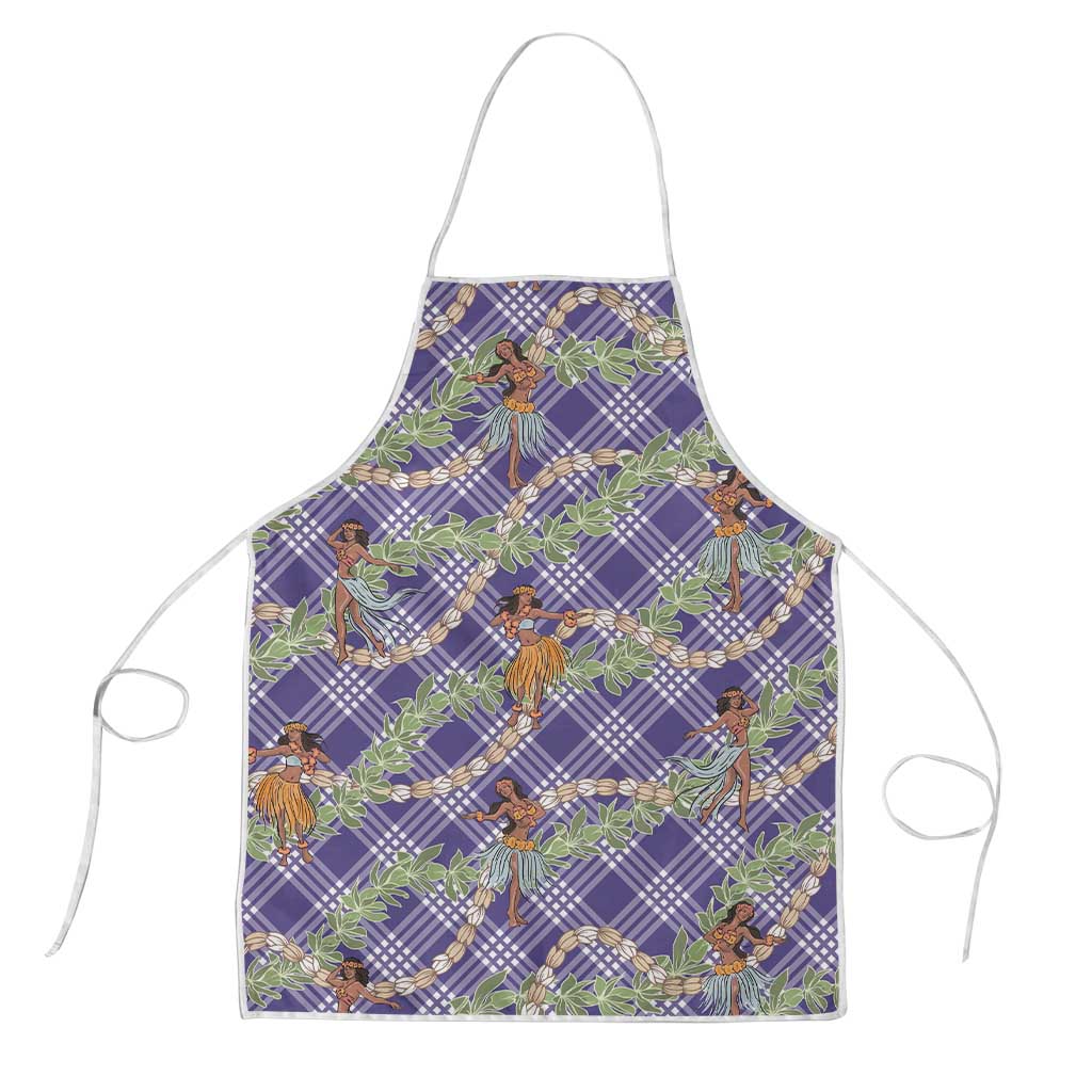 Lavender Palaka Hula Girls Seamless Hawaii Aloha Apron LT7 Lavender - Polynesian Pride