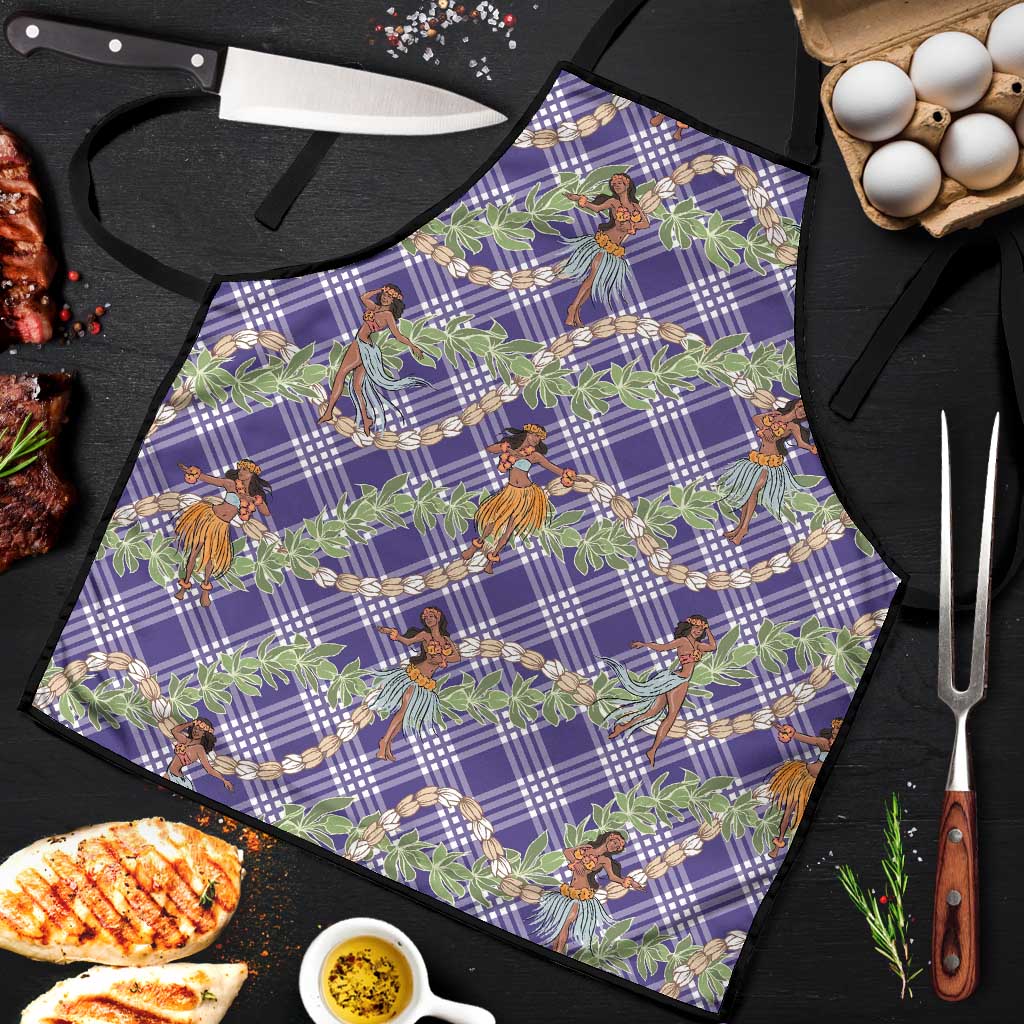 Lavender Palaka Hula Girls Seamless Hawaii Aloha Apron LT7 Lavender - Polynesian Pride