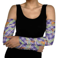 Lavender Palaka Hula Girls Seamless Hawaii Aloha Arm Sleeves - Polynesian Pride