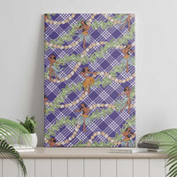 Lavender Palaka Hula Girls Seamless Hawaii Aloha Canvas Wall Art - Polynesian Pride