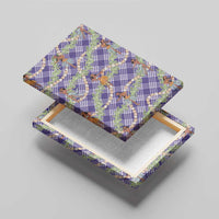 Lavender Palaka Hula Girls Seamless Hawaii Aloha Canvas Wall Art - Polynesian Pride