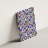 Lavender Palaka Hula Girls Seamless Hawaii Aloha Canvas Wall Art - Polynesian Pride