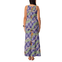 Lavender Palaka Hula Girls Seamless Hawaii Aloha Family Matching Tank Maxi Dress and Hawaiian Shirt - Polynesian Pride