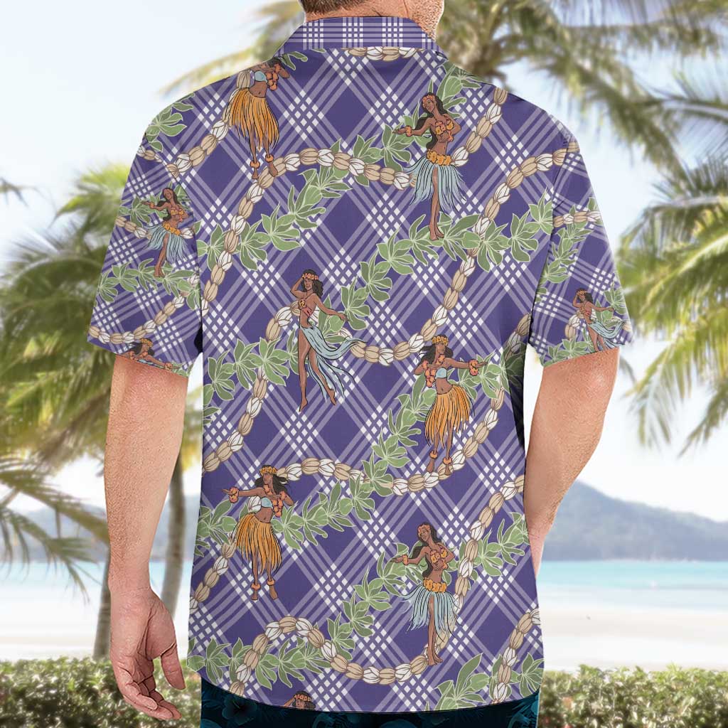 Lavender Palaka Hula Girls Seamless Hawaii Aloha Hawaiian Shirt - Polynesian Pride