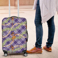 Lavender Palaka Hula Girls Seamless Hawaii Aloha Luggage Cover - Polynesian Pride