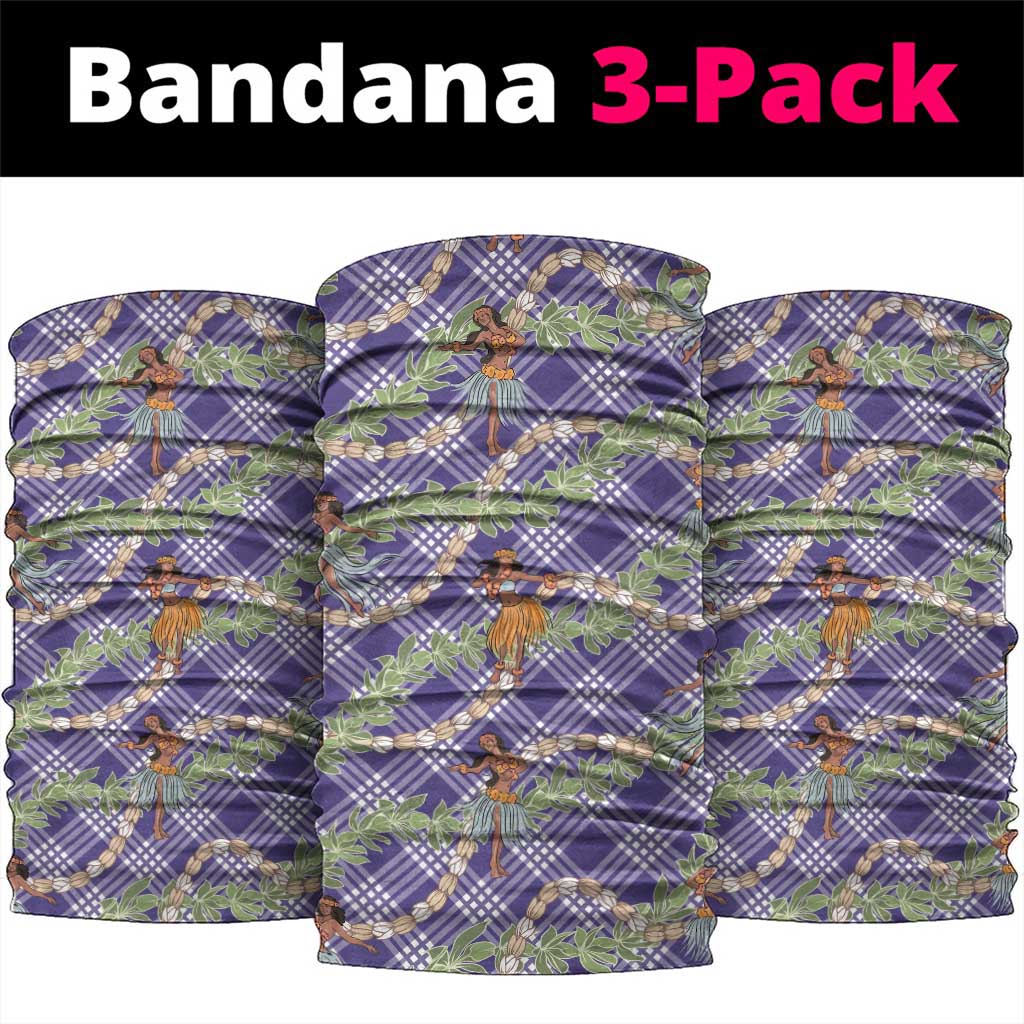 Lavender Palaka Hula Girls Seamless Hawaii Aloha Neck Gaiter - Polynesian Pride