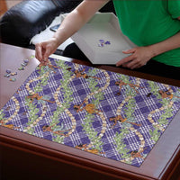 Lavender Palaka Hula Girls Seamless Hawaii Aloha Puzzle LT7 - Polynesian Pride