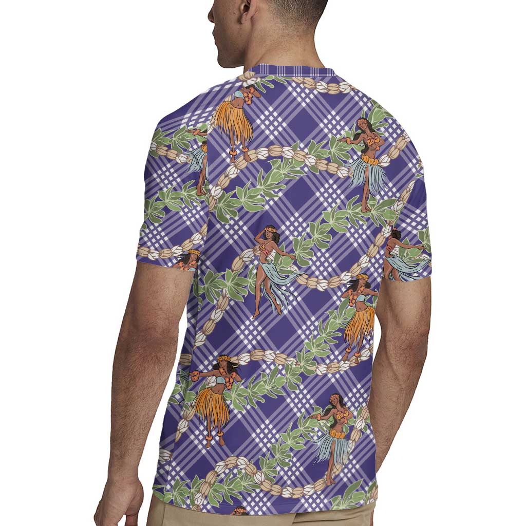 Lavender Palaka Hula Girls Seamless Hawaii Aloha Rugby Jersey - Polynesian Pride
