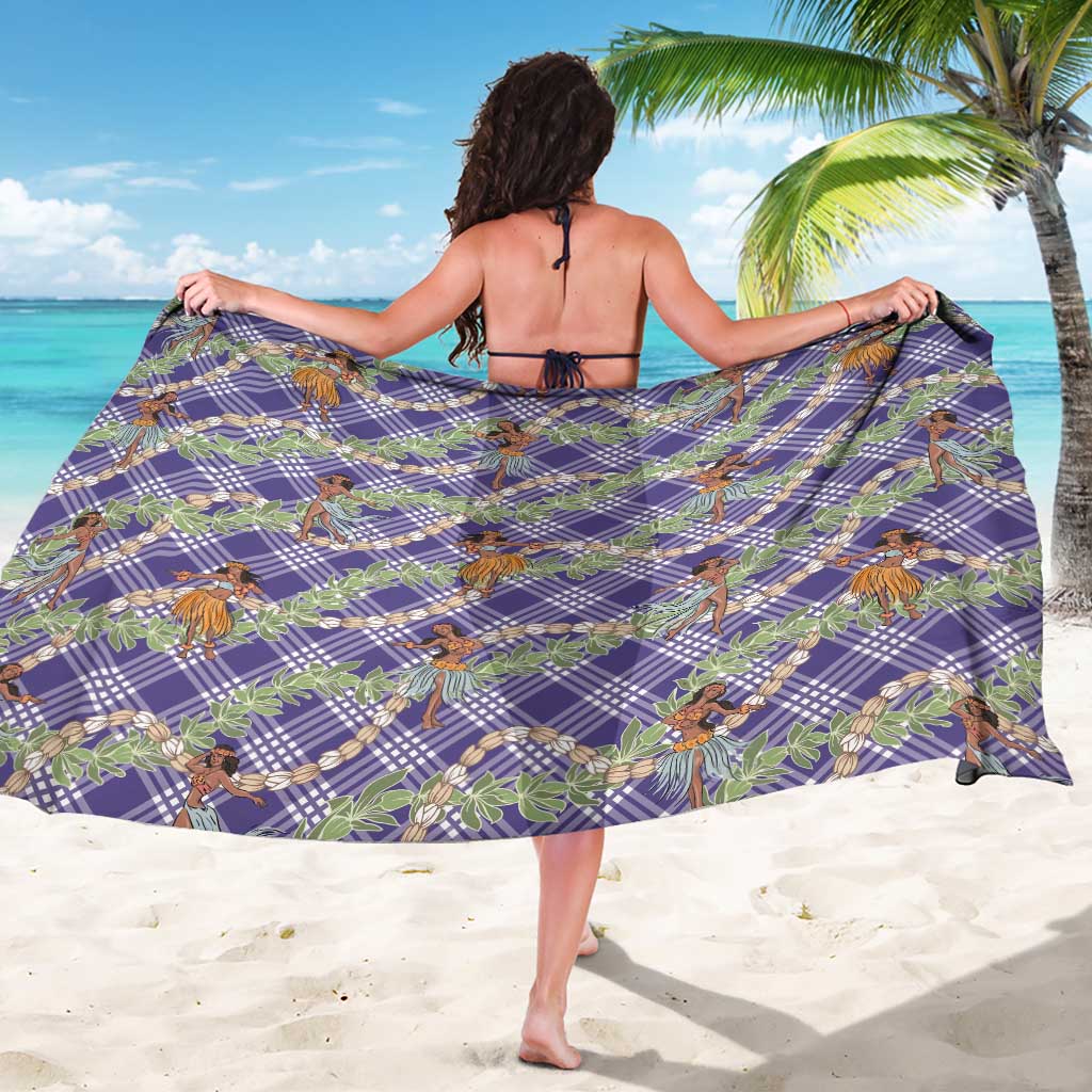 Lavender Palaka Hula Girls Seamless Hawaii Aloha Sarong - Polynesian Pride