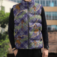 Lavender Palaka Hula Girls Seamless Hawaii Aloha Sleeveless Puffer Jacket LT7 - Polynesian Pride