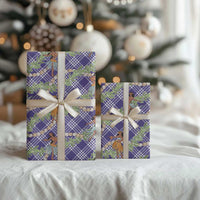 Lavender Palaka Hula Girls Seamless Hawaii Aloha Wrapping Paper