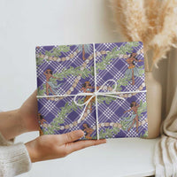 Lavender Palaka Hula Girls Seamless Hawaii Aloha Wrapping Paper
