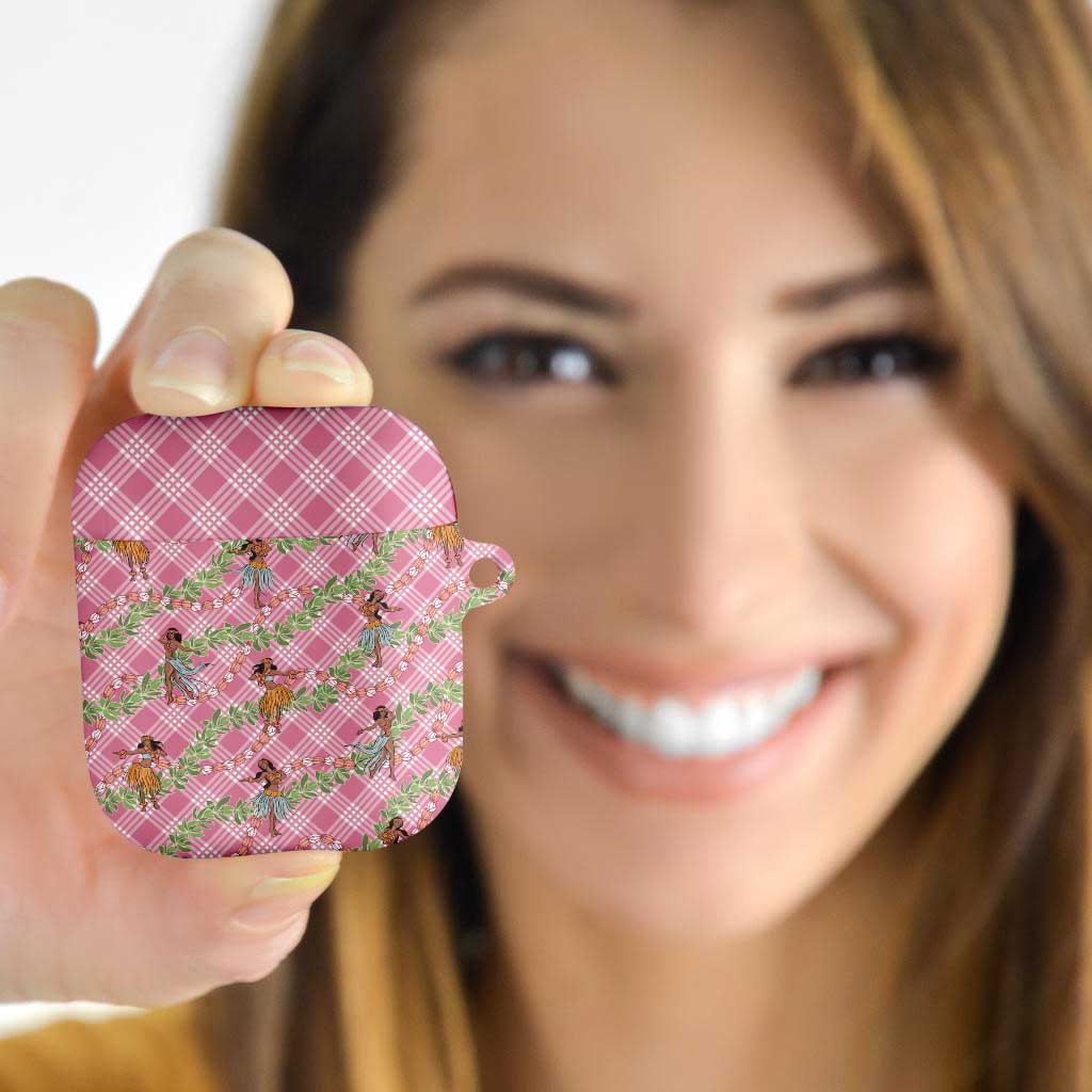 Lokelani Pink Palaka Hula Girls Seamless Hawaii Aloha AirPods Case - Polynesian Pride