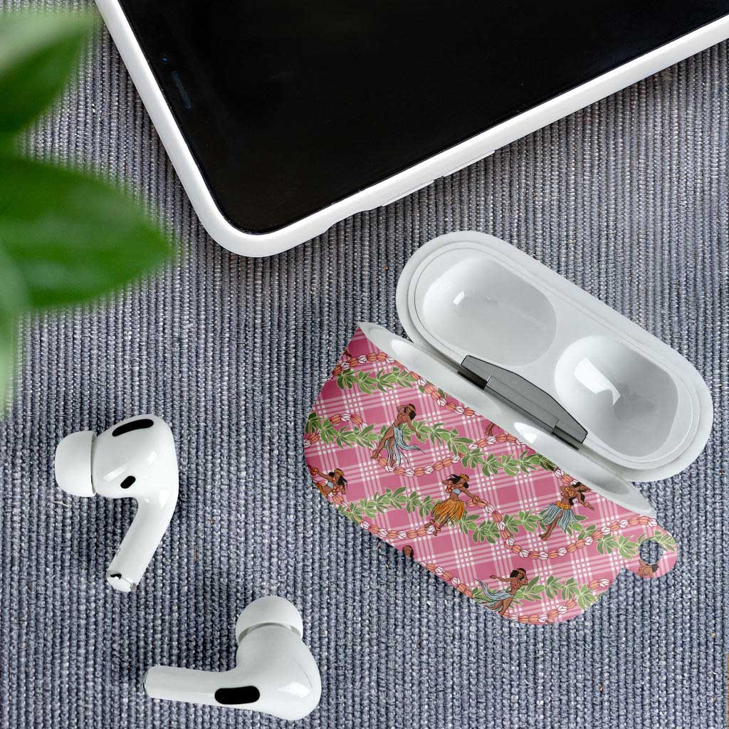 Lokelani Pink Palaka Hula Girls Seamless Hawaii Aloha AirPods Case - Polynesian Pride