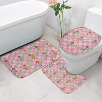 Lokelani Pink Palaka Hula Girls Seamless Hawaii Aloha Bathroom Set - Polynesian Pride