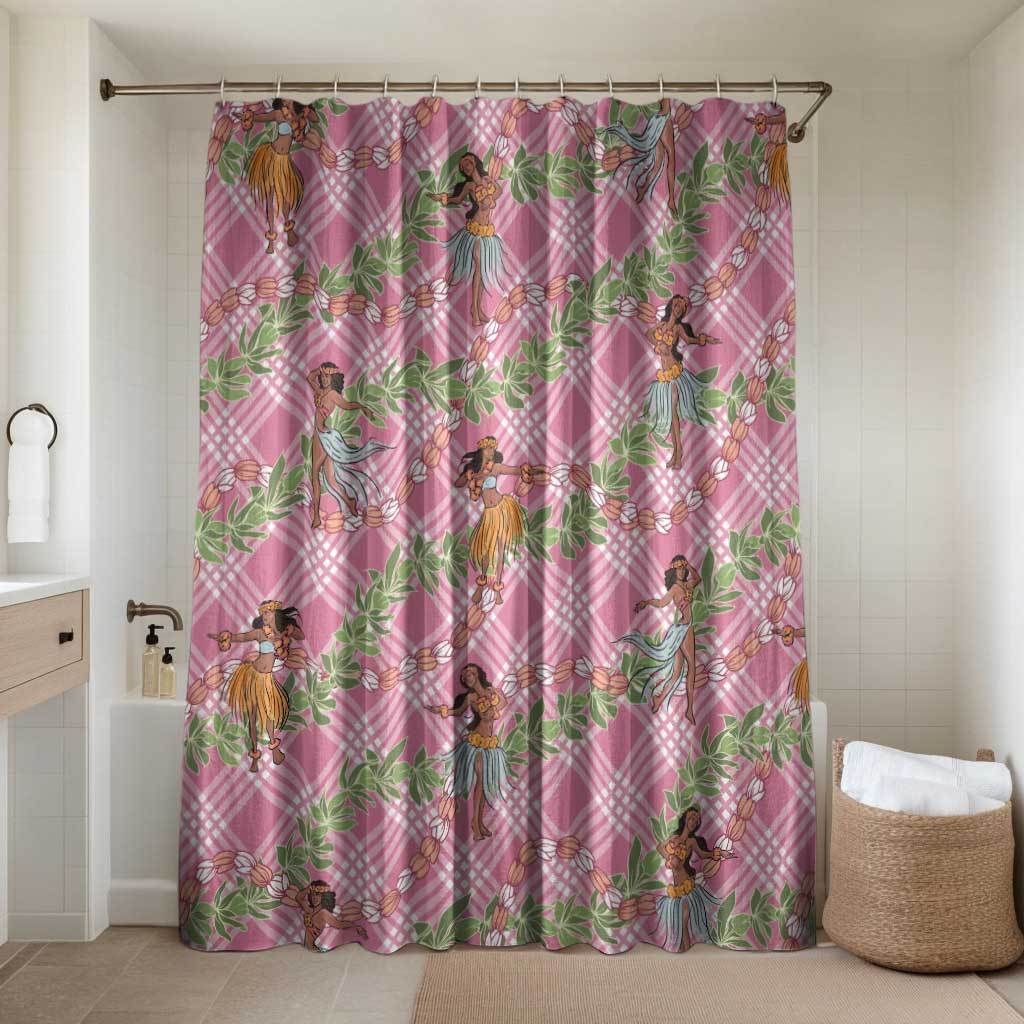 Lokelani Pink Palaka Hula Girls Seamless Hawaii Aloha Bathroom Set - Polynesian Pride