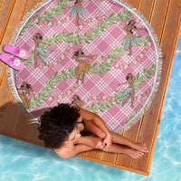 Lokelani Pink Palaka Hula Girls Seamless Hawaii Aloha Beach Blanket - Polynesian Pride