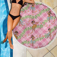 Lokelani Pink Palaka Hula Girls Seamless Hawaii Aloha Beach Blanket - Polynesian Pride