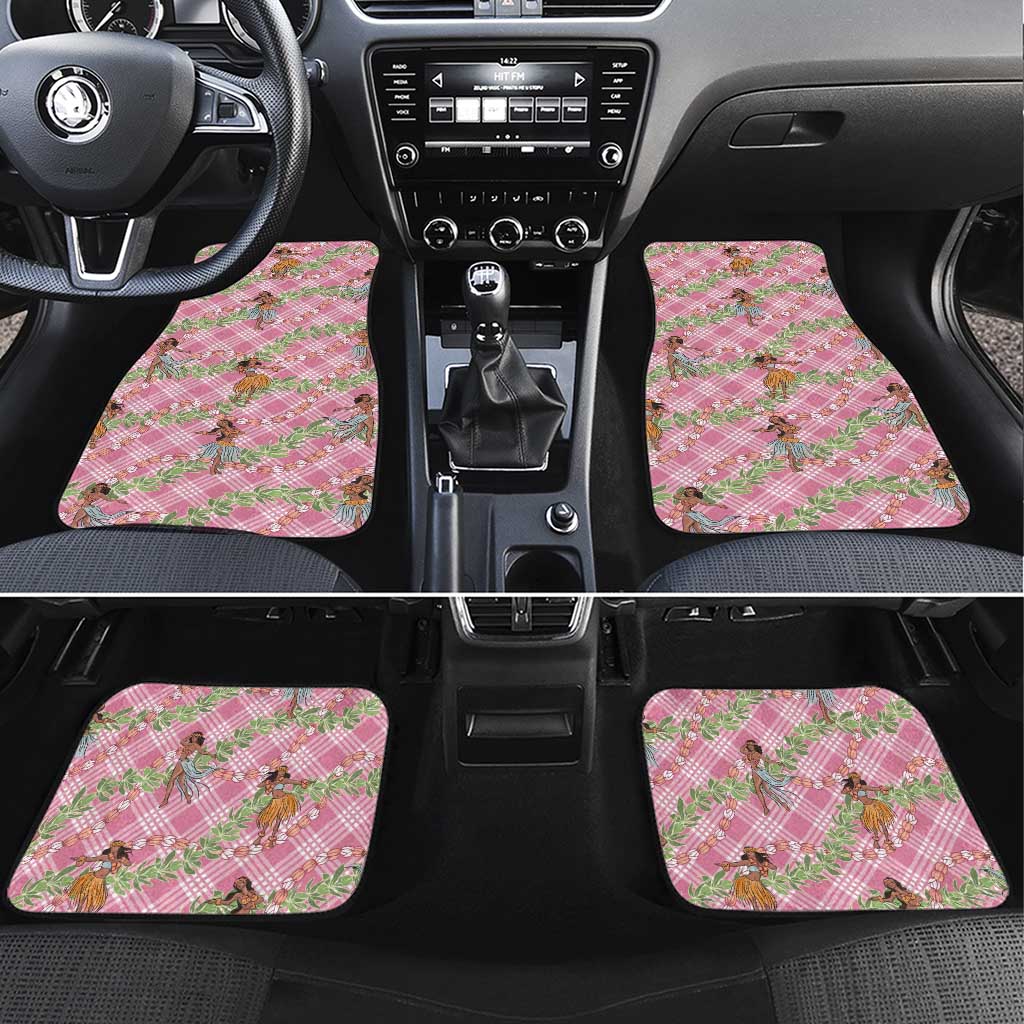 Lokelani Pink Palaka Hula Girls Seamless Hawaii Aloha Car Mats - Polynesian Pride