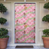 Lokelani Pink Palaka Hula Girls Seamless Hawaii Aloha Door Cover LT7 Pink - Polynesian Pride