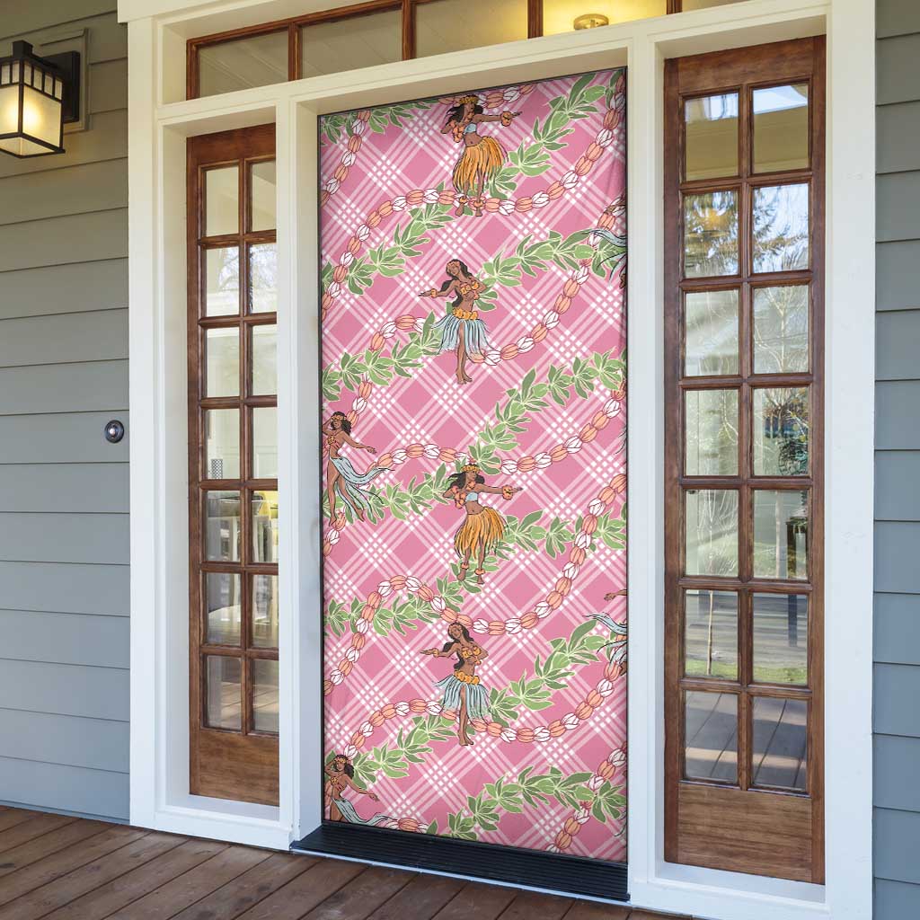 Lokelani Pink Palaka Hula Girls Seamless Hawaii Aloha Door Cover LT7 - Polynesian Pride