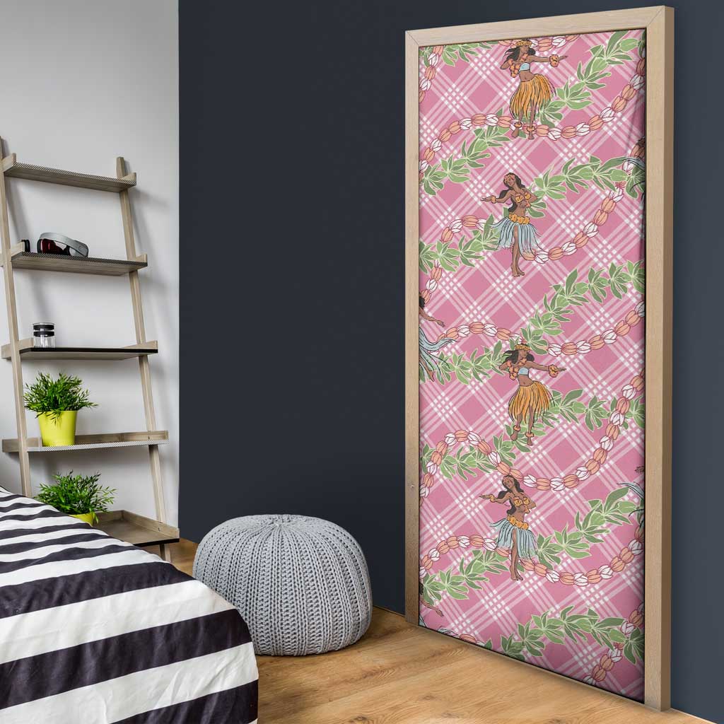 Lokelani Pink Palaka Hula Girls Seamless Hawaii Aloha Door Cover LT7 - Polynesian Pride