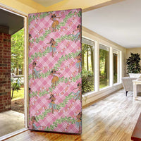 Lokelani Pink Palaka Hula Girls Seamless Hawaii Aloha Door Cover LT7 - Polynesian Pride