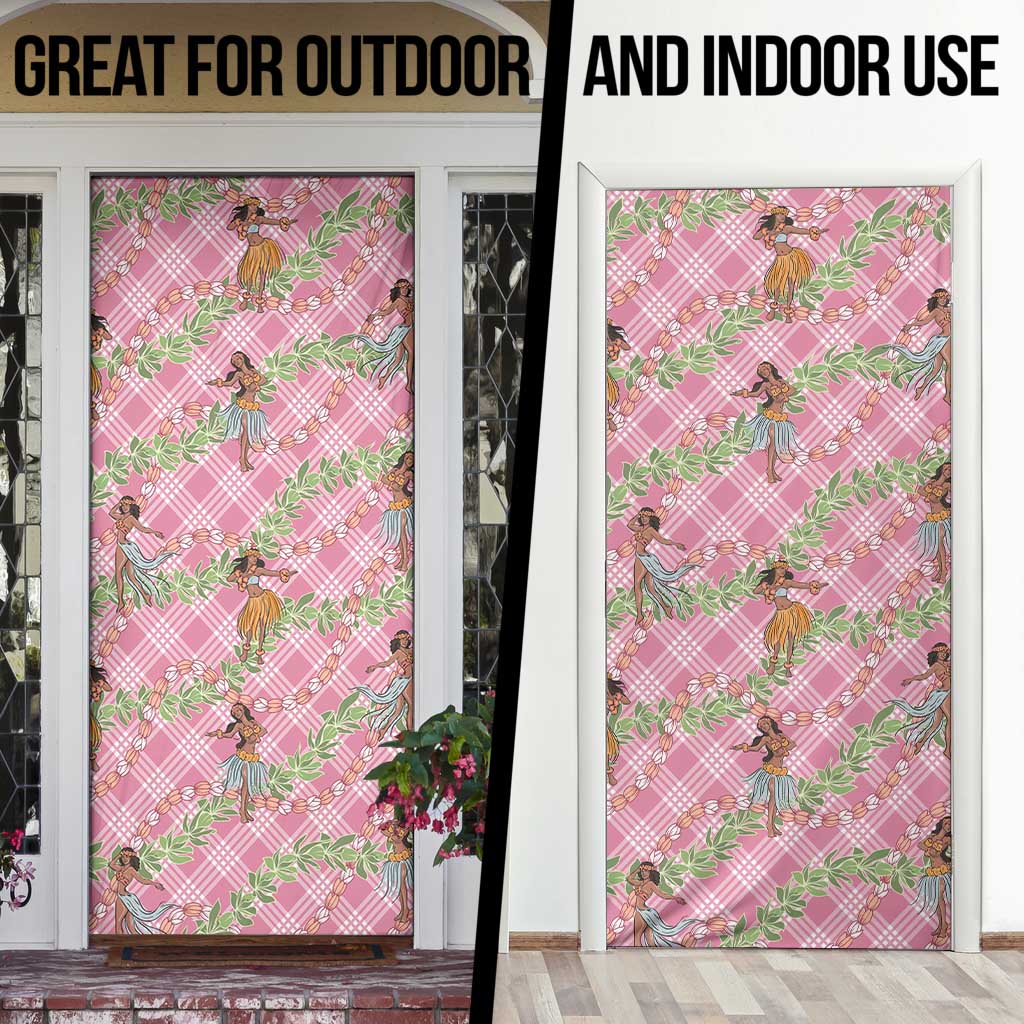 Lokelani Pink Palaka Hula Girls Seamless Hawaii Aloha Door Cover LT7 - Polynesian Pride