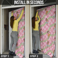 Lokelani Pink Palaka Hula Girls Seamless Hawaii Aloha Door Cover LT7 - Polynesian Pride