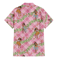 Lokelani Pink Palaka Hula Girls Seamless Hawaii Aloha Family Matching Mermaid Dress and Hawaiian Shirt - Polynesian Pride