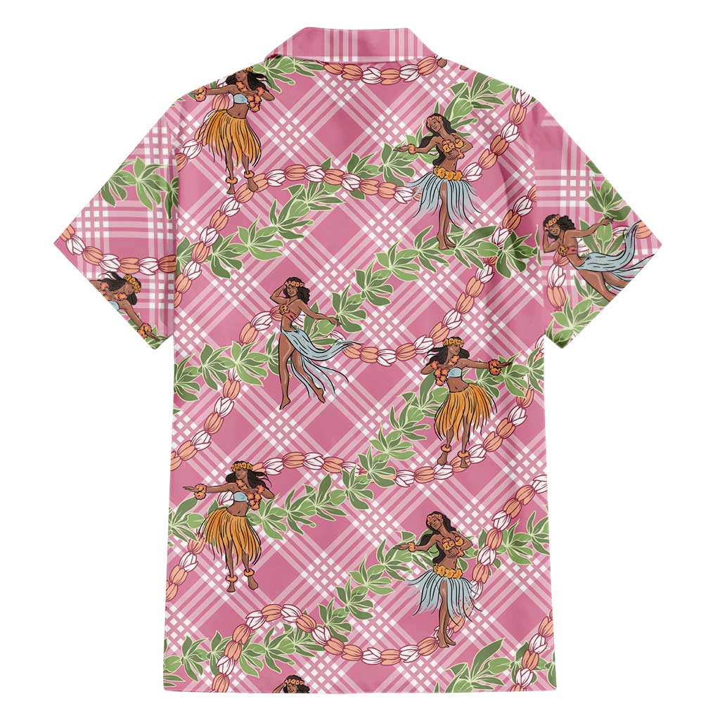 Lokelani Pink Palaka Hula Girls Seamless Hawaii Aloha Family Matching Puletasi and Hawaiian Shirt LT7 - Polynesian Pride