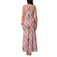 Lokelani Pink Palaka Hula Girls Seamless Hawaii Aloha Family Matching Tank Maxi Dress and Hawaiian Shirt - Polynesian Pride