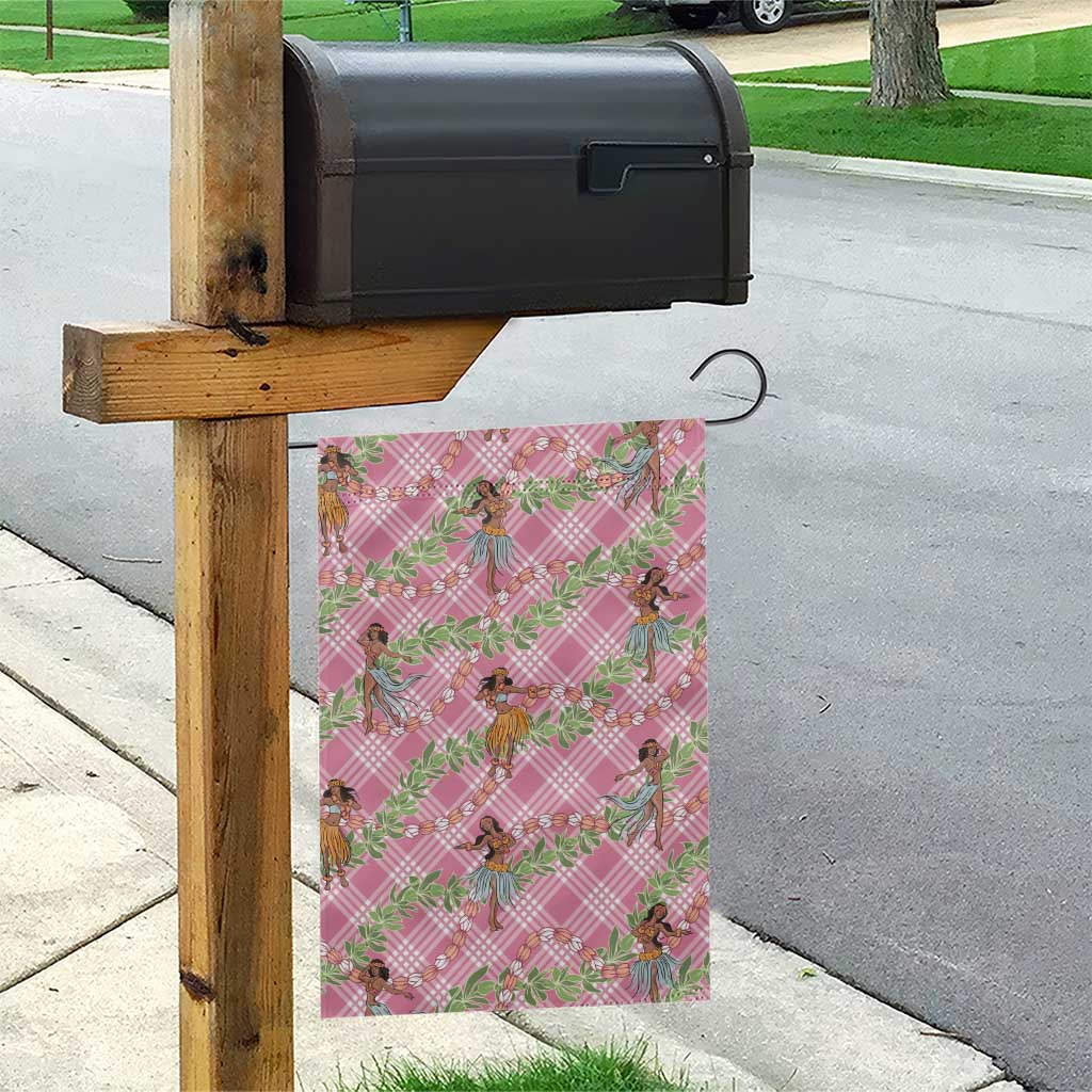 Lokelani Pink Palaka Hula Girls Seamless Hawaii Aloha Garden Flag - Polynesian Pride