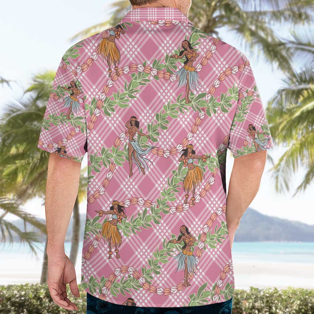 Lokelani Pink Palaka Hula Girls Seamless Hawaii Aloha Hawaiian Shirt - Polynesian Pride