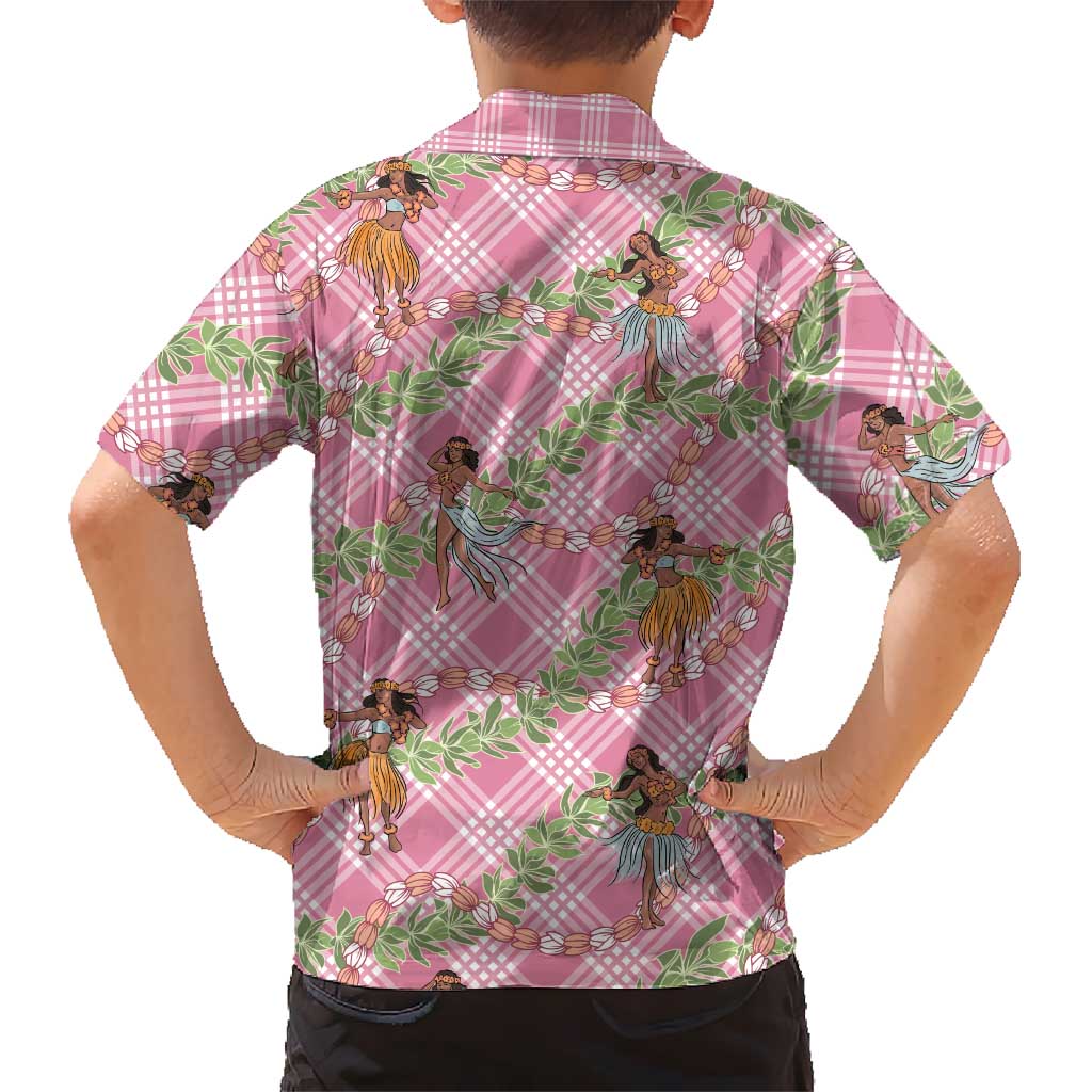 Lokelani Pink Palaka Hula Girls Seamless Hawaii Aloha Kid Hawaiian Shirt LT7 - Polynesian Pride