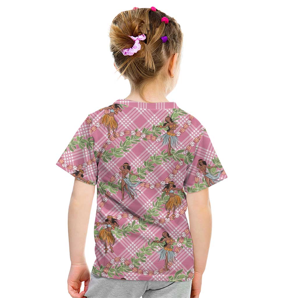 Lokelani Pink Palaka Hula Girls Seamless Hawaii Aloha Kid T Shirt LT7 - Polynesian Pride