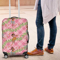 Lokelani Pink Palaka Hula Girls Seamless Hawaii Aloha Luggage Cover LT7 Pink - Polynesian Pride