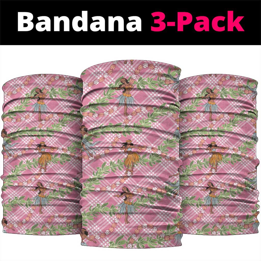 Lokelani Pink Palaka Hula Girls Seamless Hawaii Aloha Neck Gaiter - Polynesian Pride