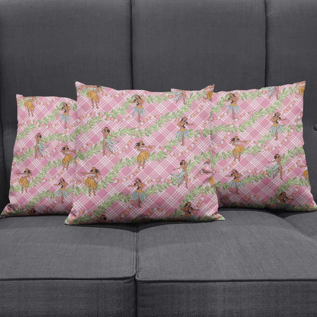 Lokelani Pink Palaka Hula Girls Seamless Hawaii Aloha Pillow Cover - Polynesian Pride