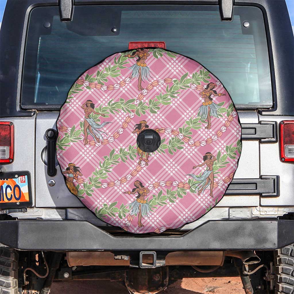 Lokelani Pink Palaka Hula Girls Seamless Hawaii Aloha Spare Tire Cover - Polynesian Pride