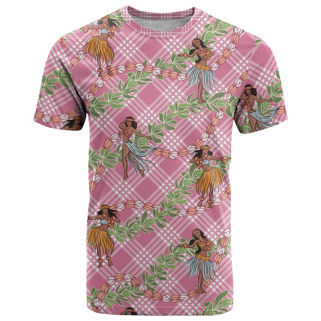 Lokelani Pink Palaka Hula Girls Seamless Hawaii Aloha T Shirt - Polynesian Pride